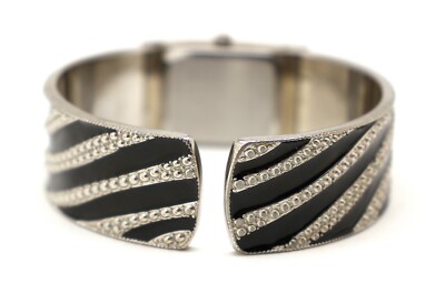 Embassy by Elgin Black Dial Cuff Women display picture 3