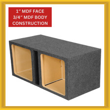 QPower VENT SQ Dual Square 15 Slot-Ported Heavy Duty Empty Woofer Box