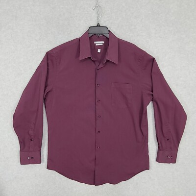 Van Heusen Men's Button Up Shirt Long Sleeve Fitted Stretch Wrinkle Free 17 | eBay Van Heusen Men's Button Up Shirt Long Sleeve Fitted Stretch Wrinkle Free 17 | eBay