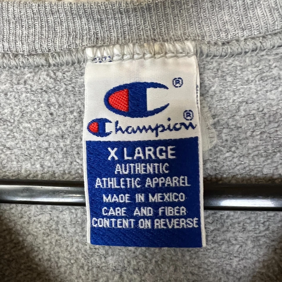 Vintage UCONN Crewneck Sweatshirt Adult XL Gray Purple Champion Reverse Weave - Image 4 of 4