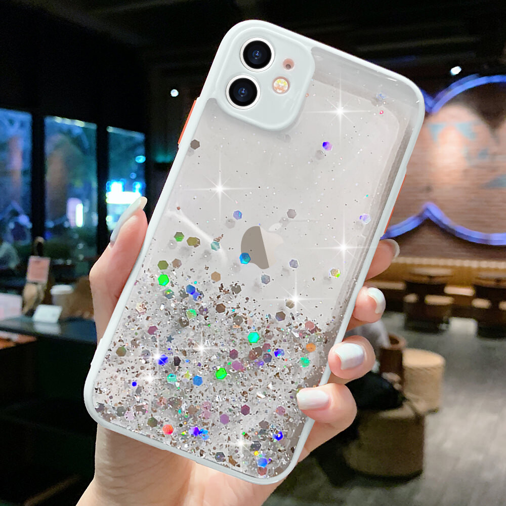 IMEIKONST Glitter Coque Pour Galaxy S21 Ultra Étui, Brillant Paillette Liquide Quicksands Housse Clear Souple TPU Compatible Avec Samsung Galaxy S21 Ultra. Bling Blue Butterfly YB