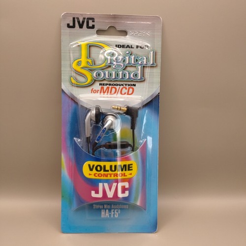 Vintage JVC HA F5D Wired Stereo Mini Headphones Earbuds For MD/CD Brand New