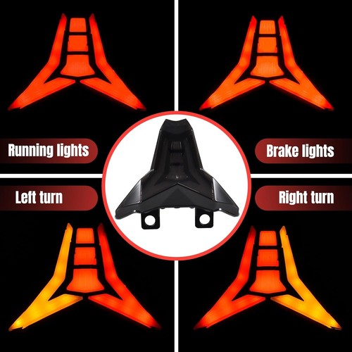 SMOKED Integrated LED Tail Light w/ Turn For 2019-24 Kawasaki Ninja ZX-6R ZX-10R - Picture 4 of 11