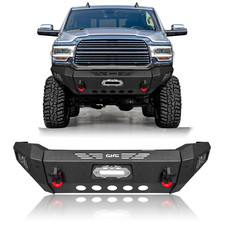 Black Steel Front Bumper For 2019-2024 Dodge Ram 25003500 Wwinch Plate Black Steel Front Bumper For 2019-2024 Dodge Ram 25003500 Wwinch Plate
