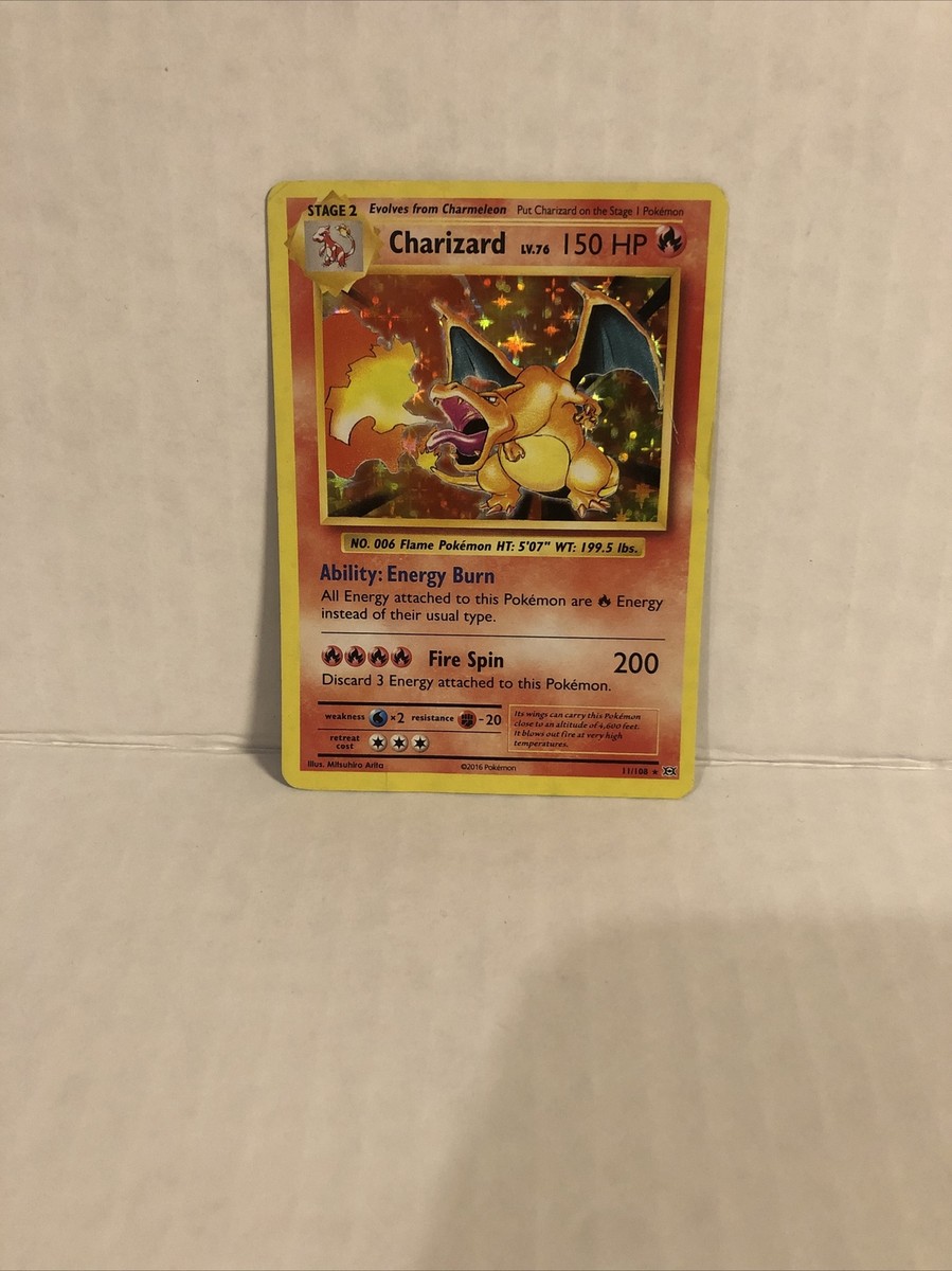Pokemon Charizard XY Evolutions Holo Rare 11/108 2016 - READ Desc