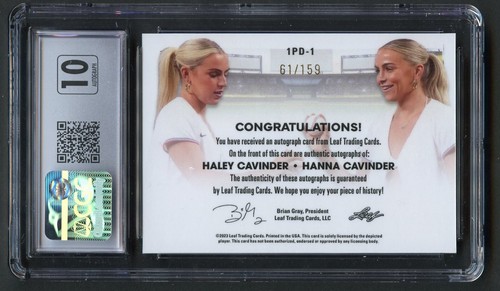 Haley & Hanna Cavinder 2023 Leaf Web exklusiv 1. Tonhöhe Dual Autogramm CGC 8,5 - Bild 2 von 2
