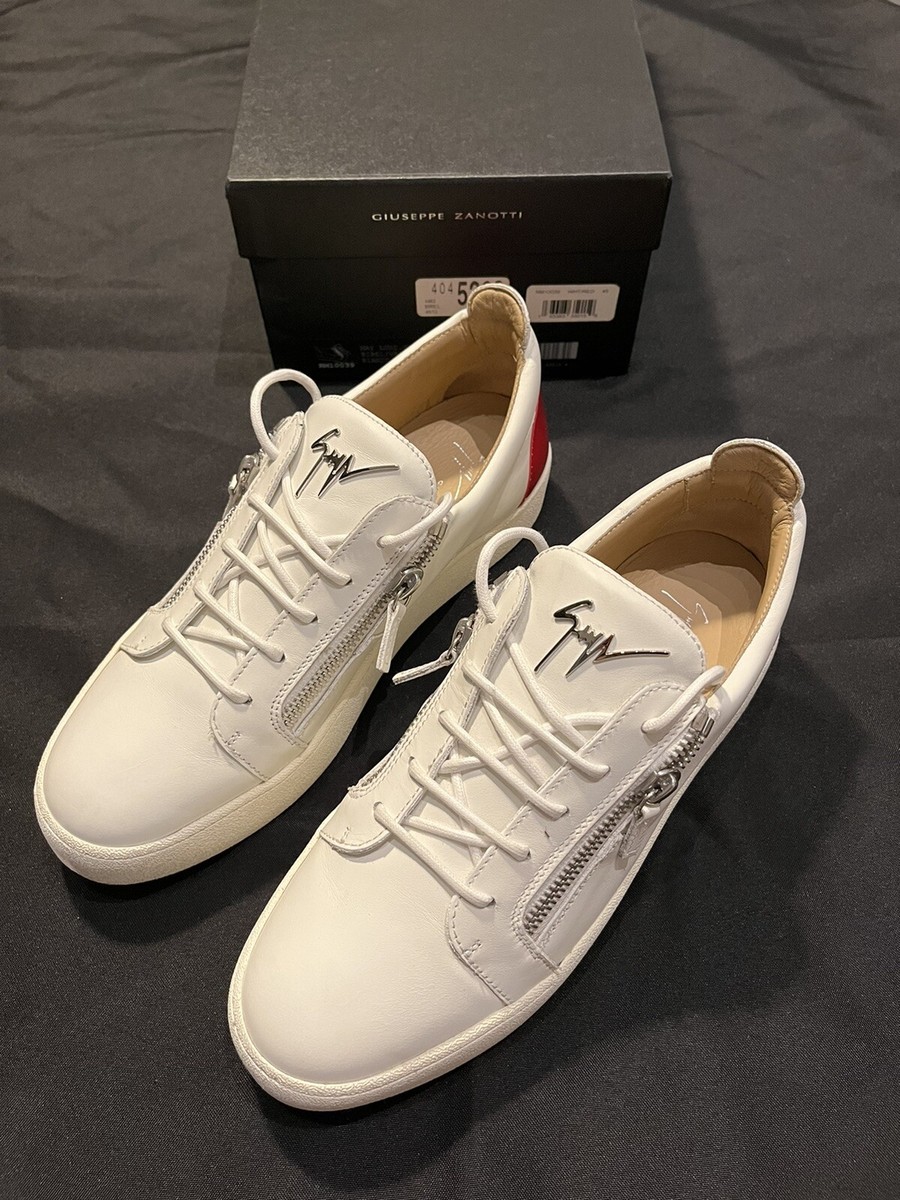 GIUSEPPE ZANOTTI MAY LONDON BIREL WHITE RED SNEAKERS 45 12 GIUSEPPE ZANOTTI MAY LONDON BIREL WHITE RED SNEAKERS 45 12