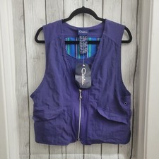 Catalina Women's Purple Zip Sleeveless Nylon Vest Size Medium Nwt