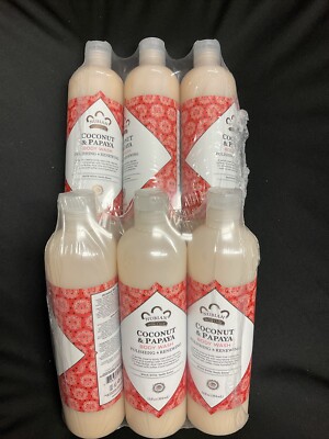 Lot Of 6 Nubian Heritage Body Wash Coconut  Papaya 13 fl oz Each Cruelty-Free