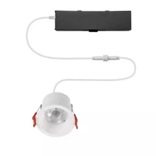 Commercial Electric 3 in. White Interchangeable Trim LED Integrated Trimless...