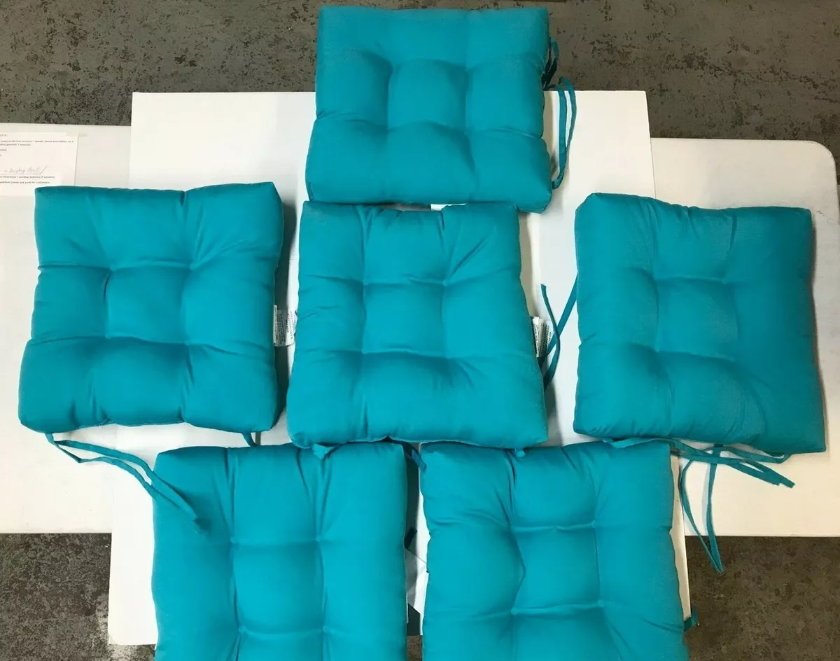 Turquoise top chair cushions