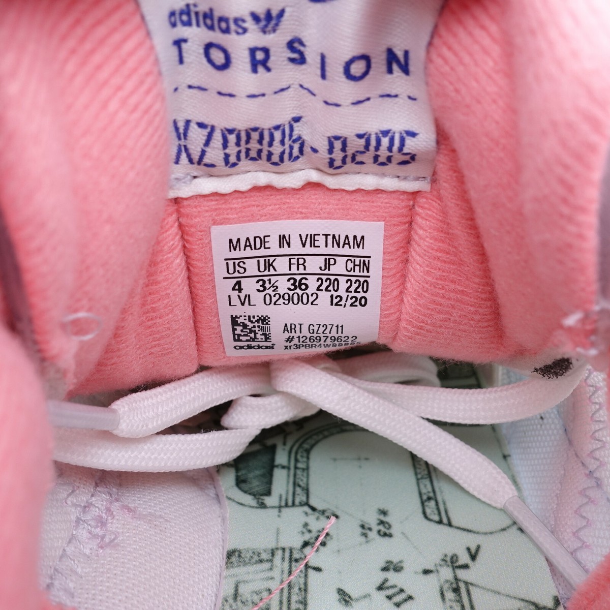 Size 5 Women's adidas ZX 0006 X-Ray Inside Out Sneakers GZ2711