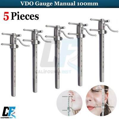 X5 Dental Apollo Gauge Caliper  100mm VDO Ruler Gauge Implants Occlusion Gauges