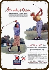 1951 Golf Pro Sam Snead & Walter Hagen Vintge-Look DECORATIVE REPLICA METAL SIGN