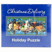 1000 Piece Jigsaw Puzzle Christmas Delivery Holiday Cats in Mailboxes Current