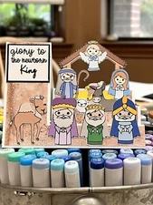 Card Kit Stampin' Up! Nativity Christmas Step Card Glory to Newborn King👑