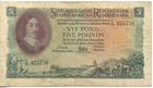 SÜDAFRIKA 5 Pounds Pick #97a 1950 Jan van Riebeeck / 1. Linie in Afrikaans / sehr guter Zustand