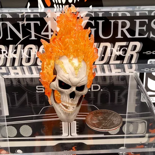 Figura de acción Hot Toys TMS005 Ghost Rider Agent Shield 1/6 cabeza llameante esculpida