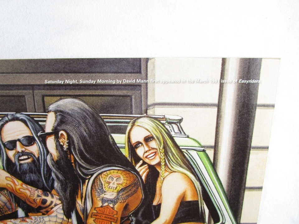 Póster plegable central David Mann y bicicleta/hermosa dama Easyriders lote de 3 envío gratuito Foto 4 de 4