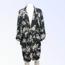 Spiritual Gangster Maya Floral Black Kimono Os