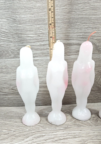 White Female Woman Figure 8" Candle Set of 4 Protection Healing Spirituality - Picture 4 of 7