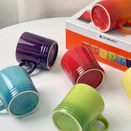 Le Creuset Rainbow Cappuccino Espresso Mug ❤ Set of 6 With Gift Box Best Seller - Picture 6 of 15
