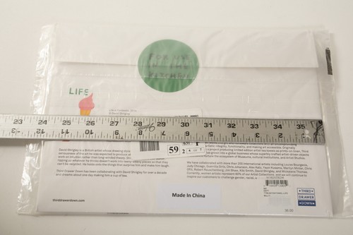 David Shrigley Tea Towel (H3L) Life is Fantastic (JSF6) Third Drawer Down Slogan - Picture 3 of 5