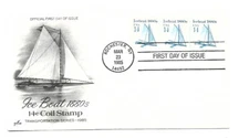 2134 14c Iceboat 1880s Transportation series ArtCraft PNS #2 FDC 