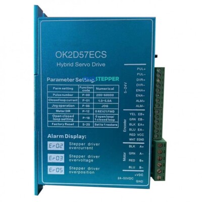 Nema 23, 24 Closed Loop Stepper Motor Driver 0~6.2A 24~60VDC Hybrid Servo Driver