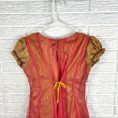 Vestido Formal Try Me Con Cuentas Lentejuelas Adornado Hecho en India Niñas Talla 32 Mediano - Imagen 10 de 10