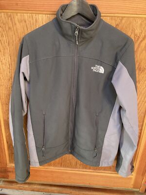The North Face Polyester Two Tone Gray Fleece Lined Full Zip Jacket Men's S