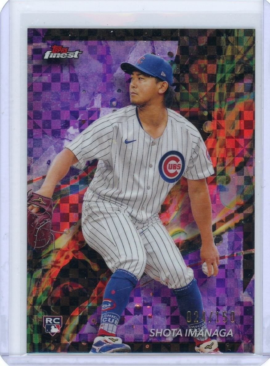 2024 TOPPS FINEST #45 SHOTA IMANAGA "PURPLE XFRACTOR" RC #24/150 (CUBS) 051625