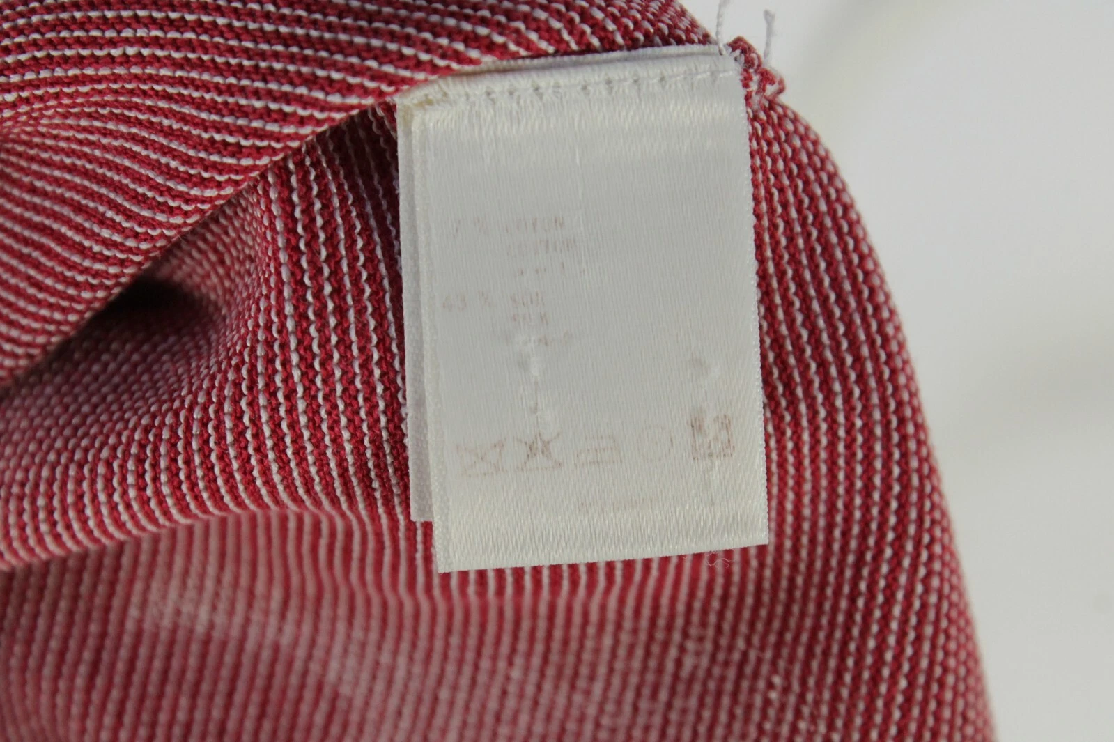 LOUIS VUITTON（LV） Canottiera Louis Vuitton cotone seta righe rosse con logo LV slim fit uomo S 44