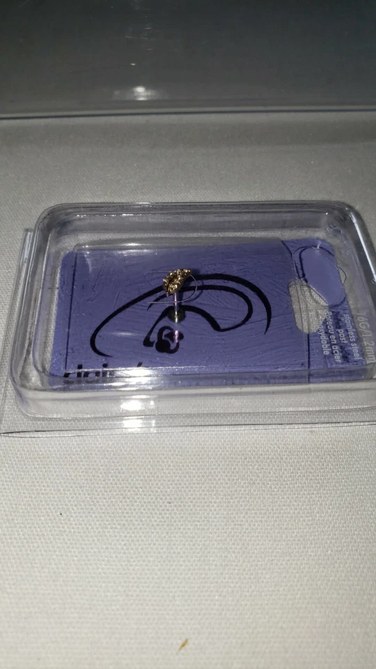 Jeweled Leaf Cartilage Earring Gold Tone - Image 3 of 3