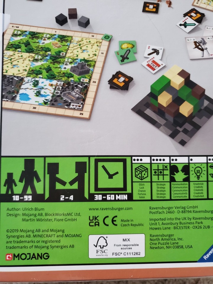 Minecraft Builders And Biomes Board Game Ravensburger Sealed eBay