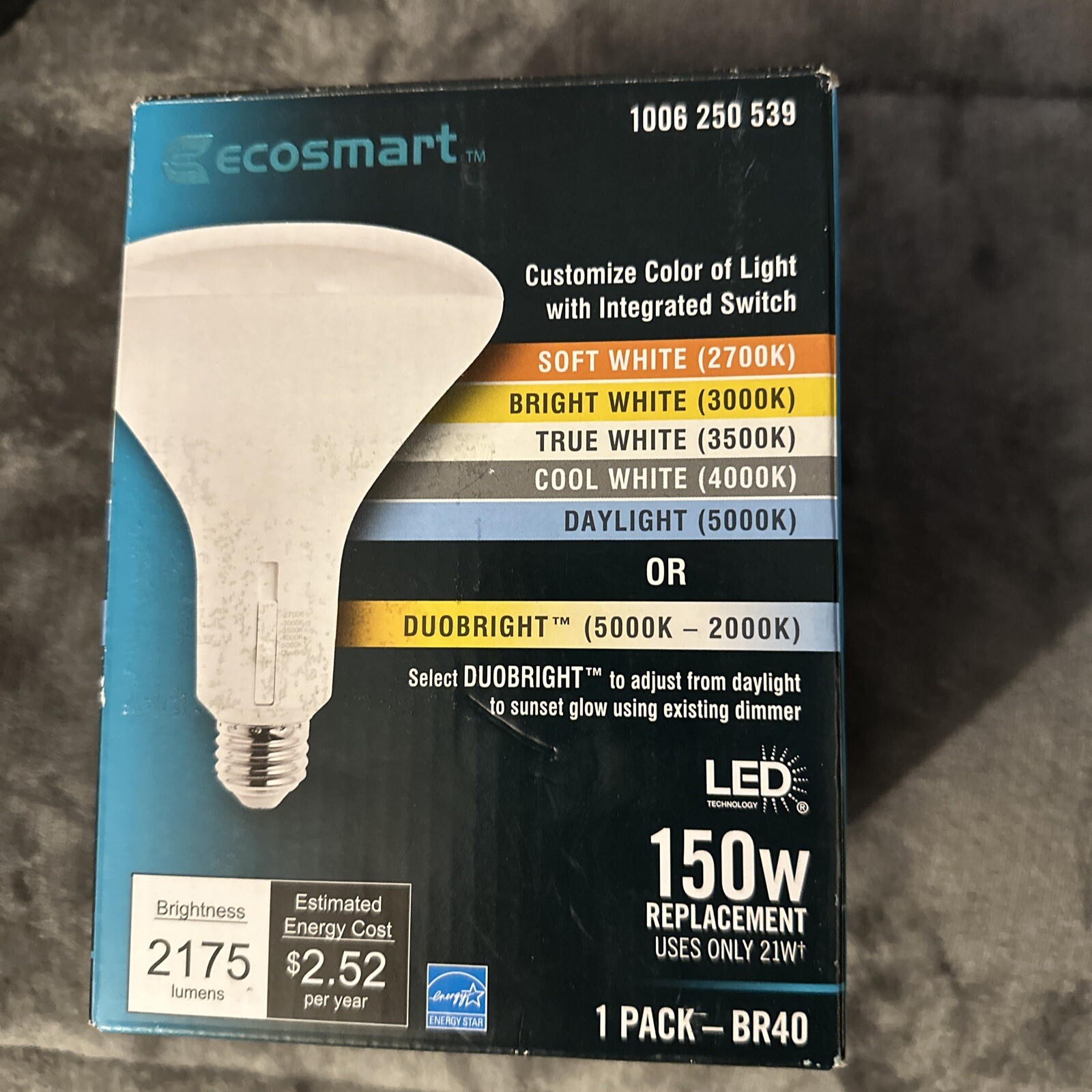 EcoSmart 150-Watt Equivalent BR40 CEC Dimmable LED Light Bulb (1-Pack)