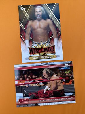 2019 Topps WWE Road To WrestleMania Roster Card ''Woken'' Matt Hardy #WM-39 + #16