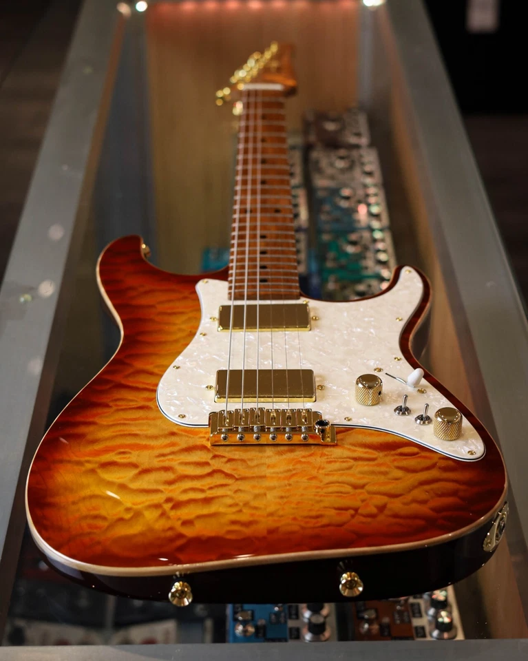 НОВАЯ КЛАССИЧЕСКАЯ ГИТАРА TOM ANDERSON GUITARWORKS DROP TOP НАТУРАЛЬНЫЙ ОРАНЖЕВЫЙ ВСПЛЕСК - Изображение 2 из 4