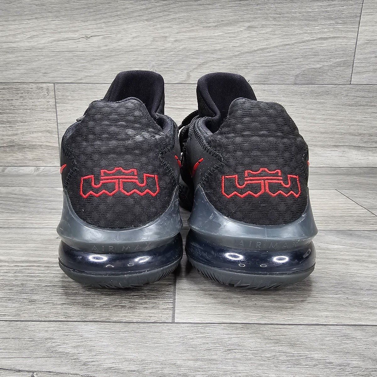 シューズ(男性用) Nike Lebron 17 low \"Black Red Dark Gray Nike Shoe Men's Size 8 Lebron 17 Low Top EP Black Red Grey