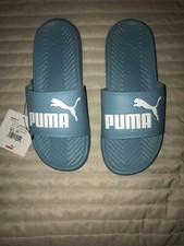 SLIDES PUMA BLUE/WHiITE SIZE 6C NWT