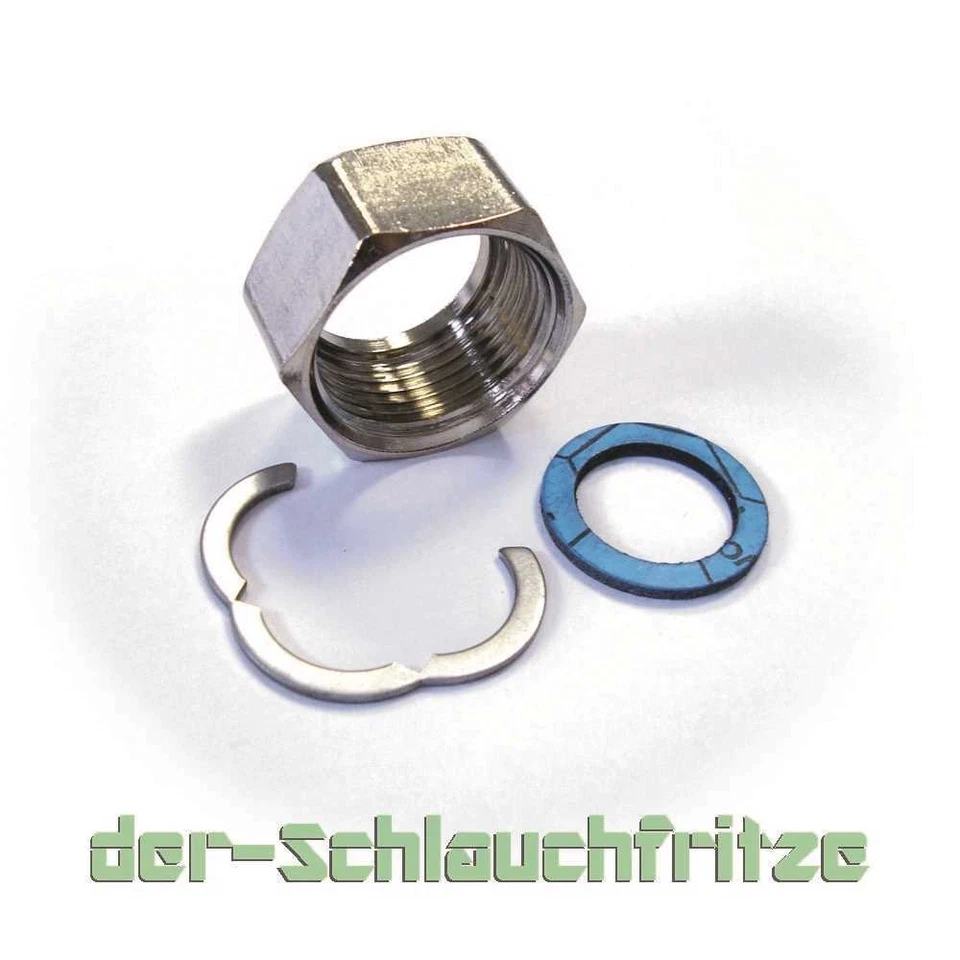 Anschluss Set 3/8" - 1 1/2" Edelstahlwellrohr DN8 - DN32 Verschraubung Sanitär