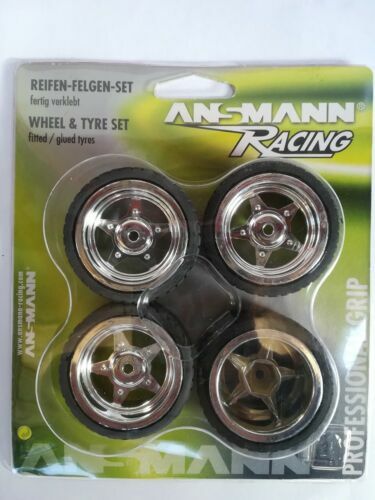 Cerchi E Gomme Per Mini 4WD Tamiya - Set Cerchi Verdi Con Gomme Dure - 30mm Diametro - Foto 8