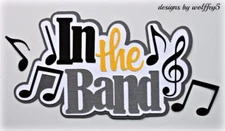 CRAFTECAFE BAND SCHOOL TITLE premade paper piecing scrapbook diecut page WOLFFEY