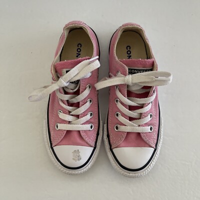CONVERSE ALL STAR LOW PINK Canvas Shoes Youth size 12