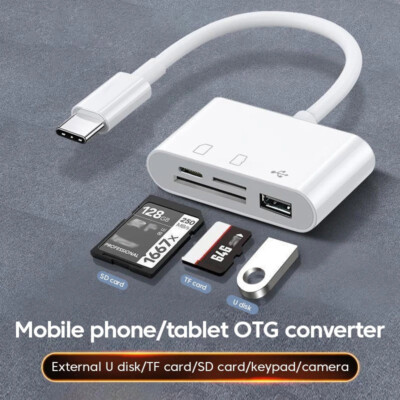 USB C SD Card Reader Micro SD to Type C OTG Adapter for iPhone Macbook Samsung