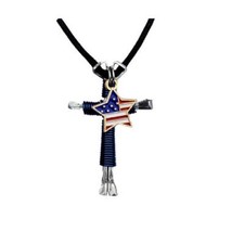 New Hand Made Horseshoe nail cross necklaces w/Different Colors and Charms