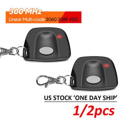 2x Garage Door Remote for Linear Multicode 300mhz 10 Dip 3089 3060 3070 Opener
