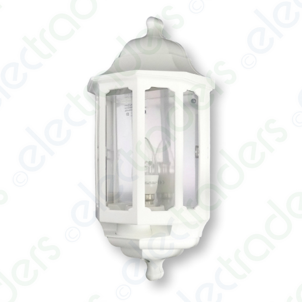 ASD HL/WK060 LED Half Lantern Wall Light Fitting - White