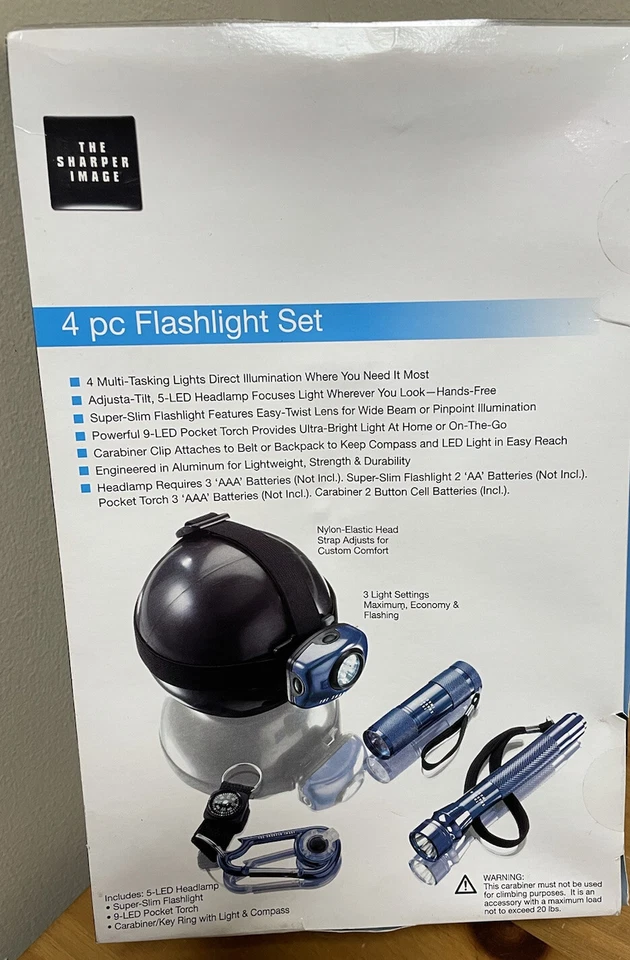 The Sharper Image 4 Piece Flashlight set Handheld Flashlights Safety & Security - Image 2 of 2