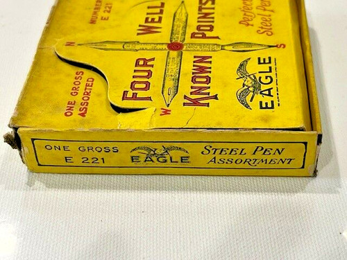 1052M - Vintage Four Well Known E221 Pen Points Counter Display! Eagle Made!